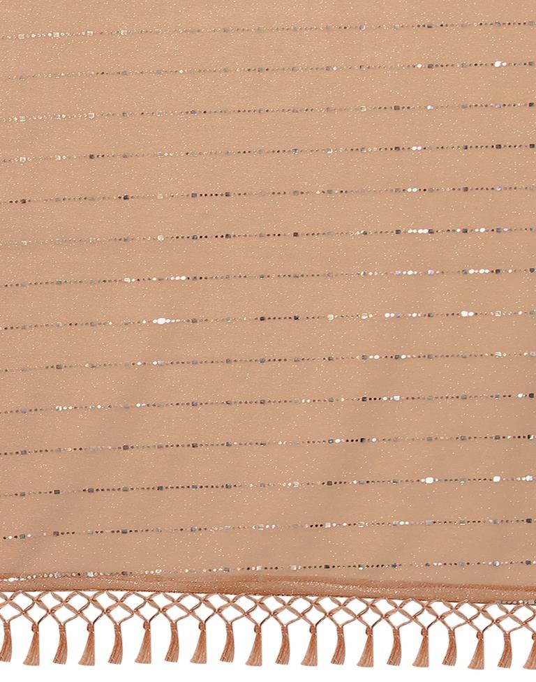 Peach Printed Saree | Sudathi