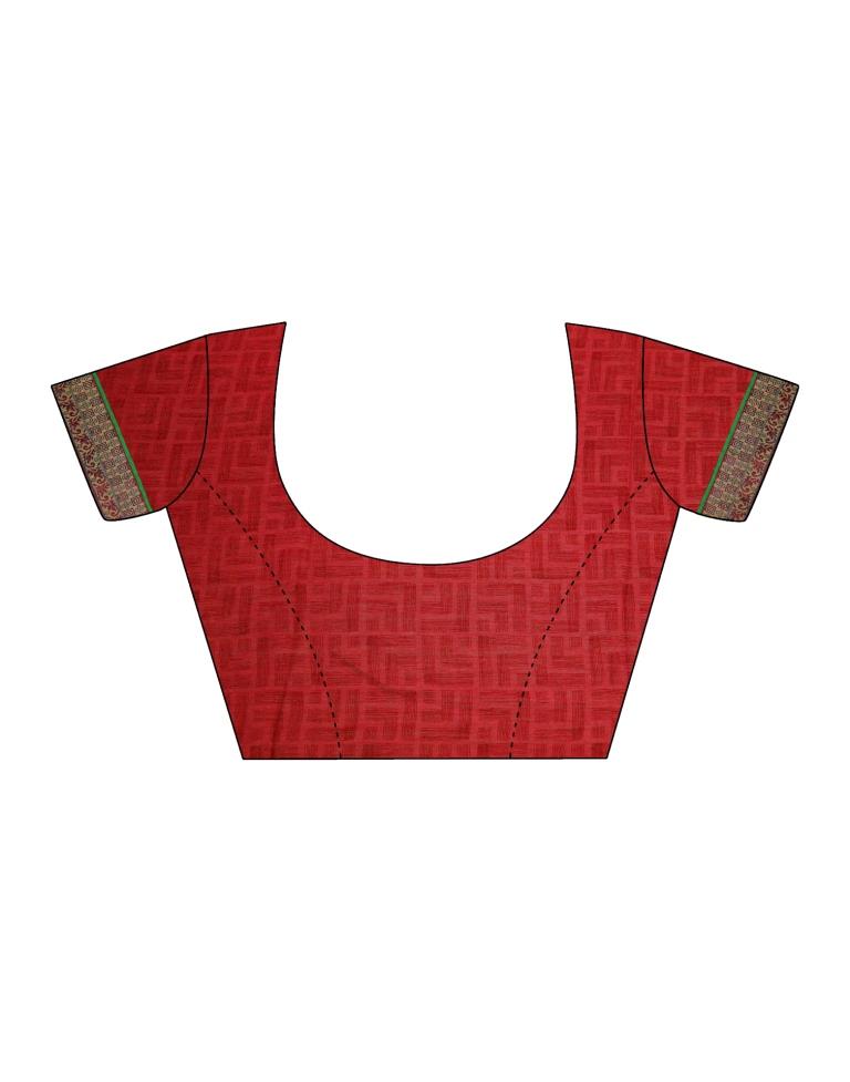 Red Chiffon Saree | Leemboodi