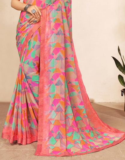 Light Pink Chiffon Saree | Sudathi