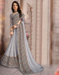 Grey Georgette Saree | Leemboodi