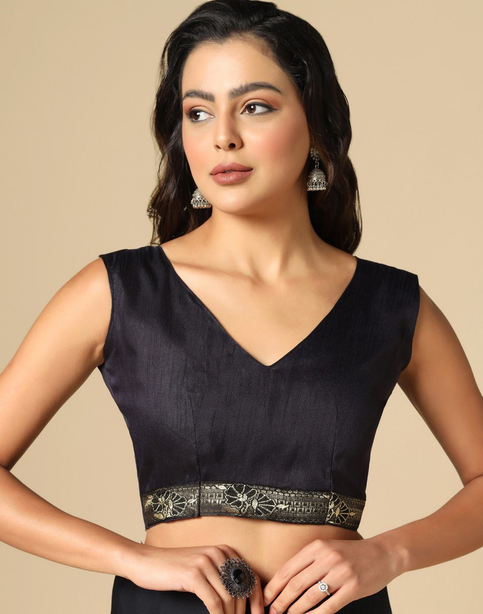 Black Printed Saree | Leemboodi