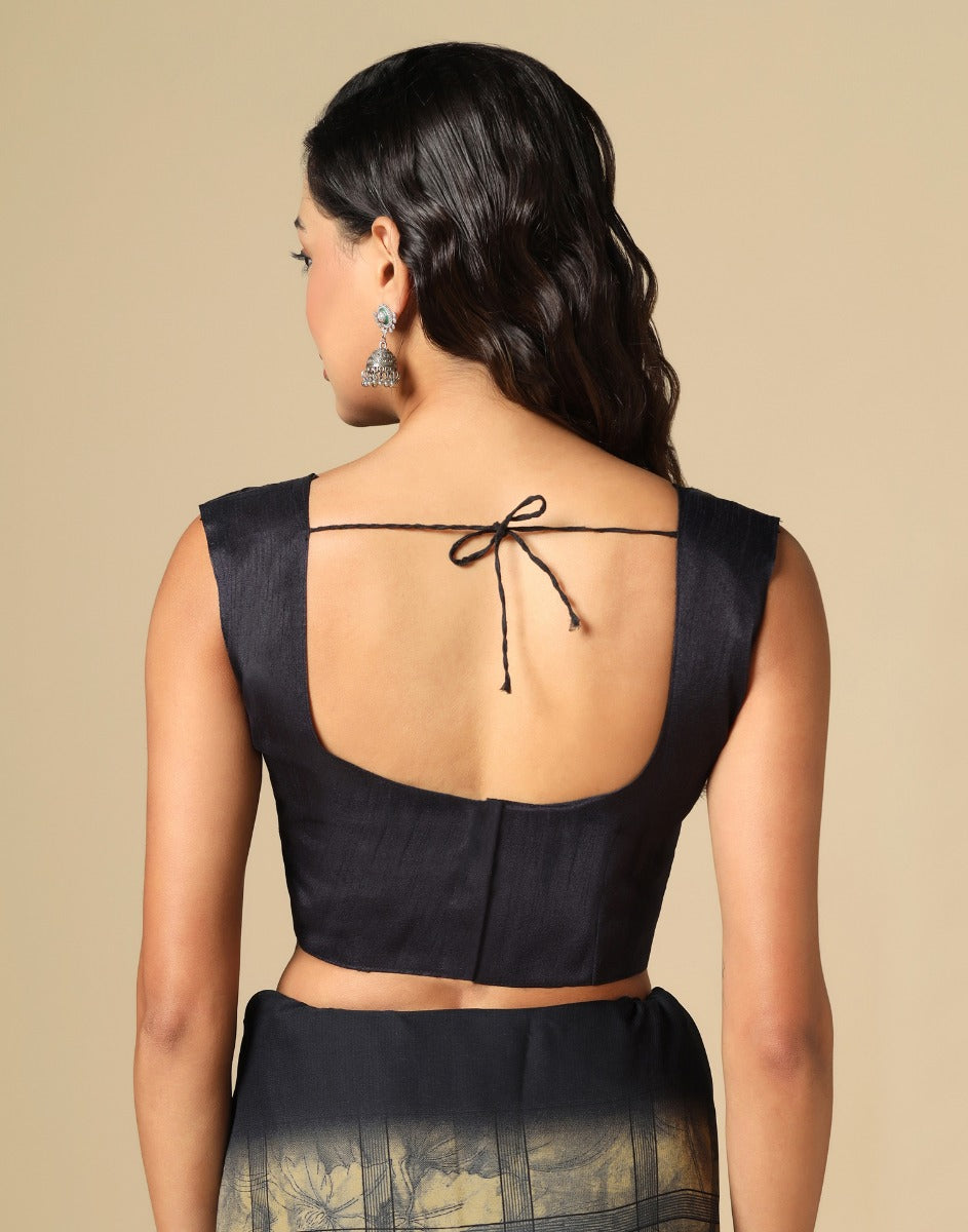 Black Printed Saree | Leemboodi