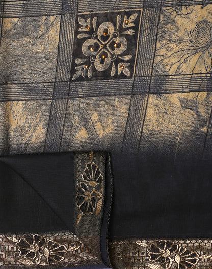 Black Printed Saree | Leemboodi