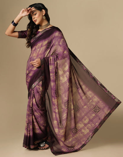 Wine Printed Saree | Leemboodi