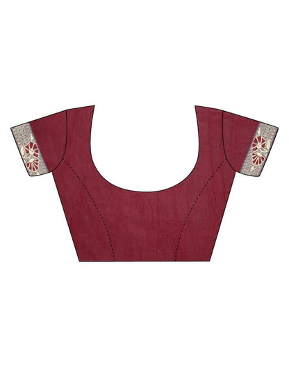 Maroon Printed Saree | Sudathi