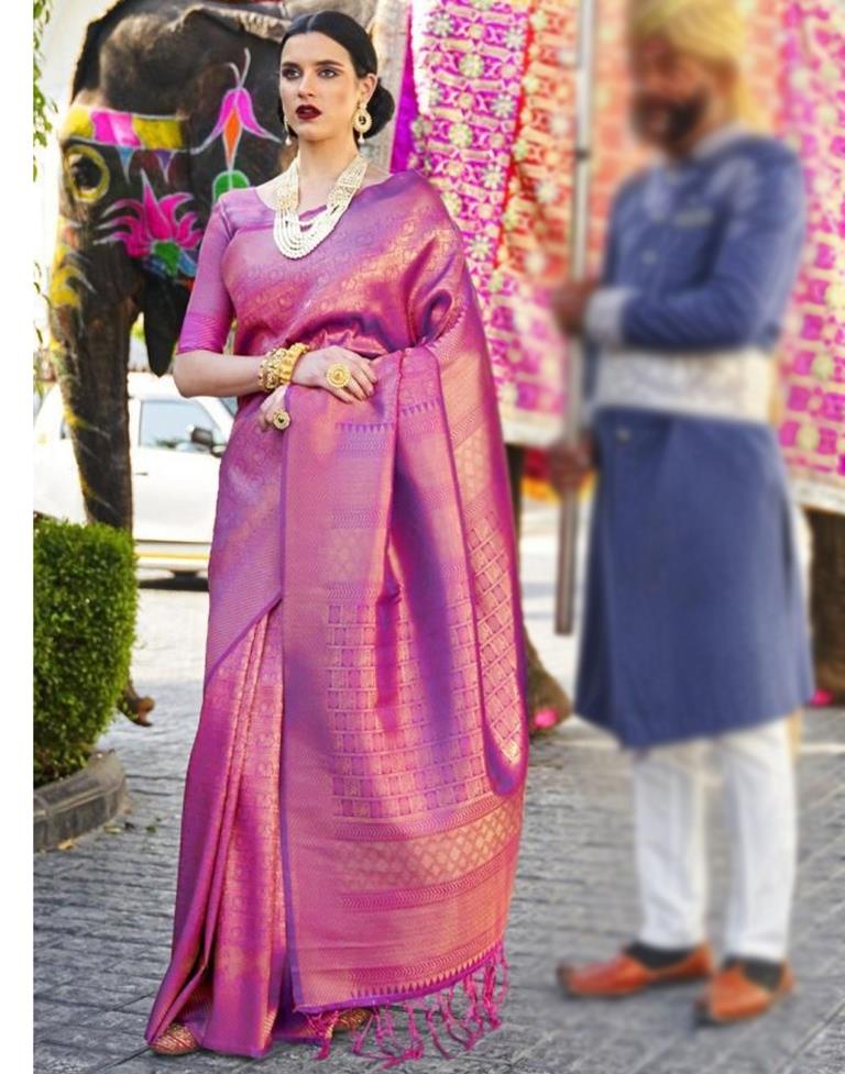 Purple Kanjivaram Silk Saree | Sudathi