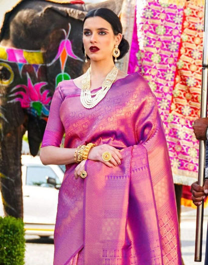 Purple Kanjivaram Silk Saree | Sudathi