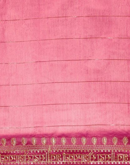Rani Pink Cotton Embroidery Saree | Leemboodi