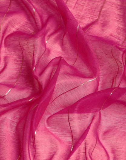 Rani Pink Cotton Embroidery Saree | Leemboodi