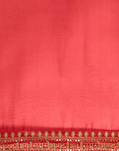 Red Georgette Embroidery Saree | Sudathi