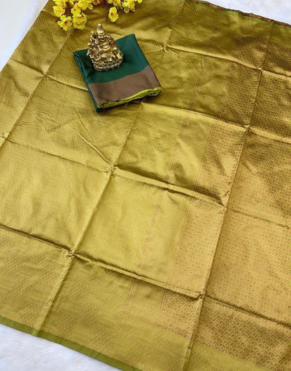 Lemon Yellow Kanjivaram Silk Saree | Sudathi