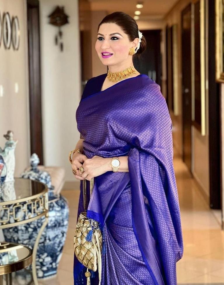 Purple Kanjivaram Silk Saree | Sudathi