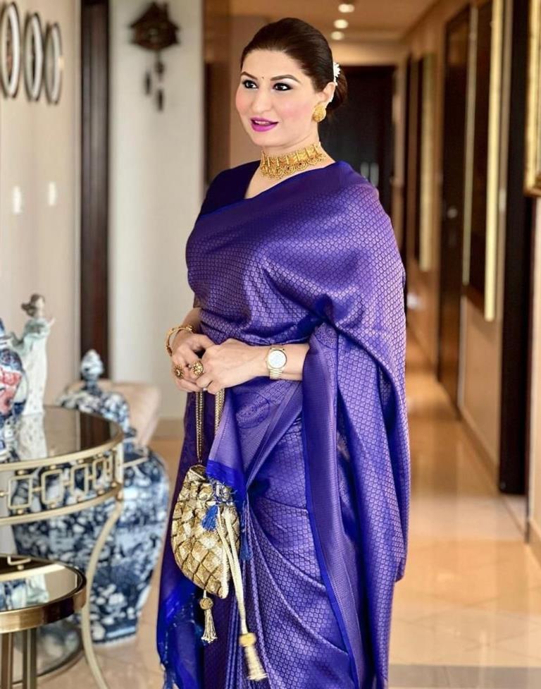 Purple Kanjivaram Silk Saree | Sudathi