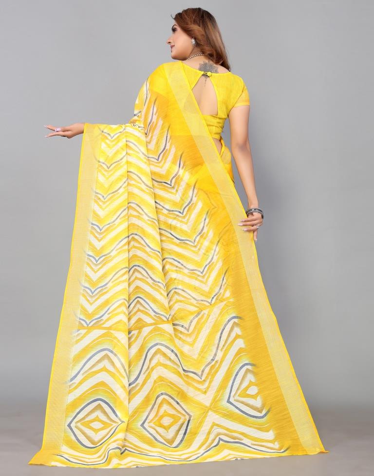 Yellow Cotton Saree | Sudathi