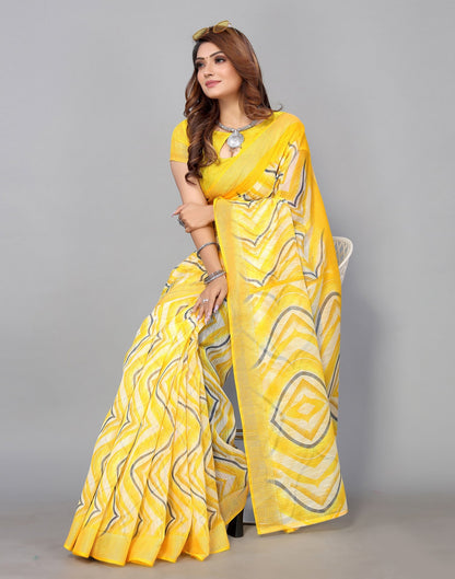 Yellow Cotton Saree | Sudathi