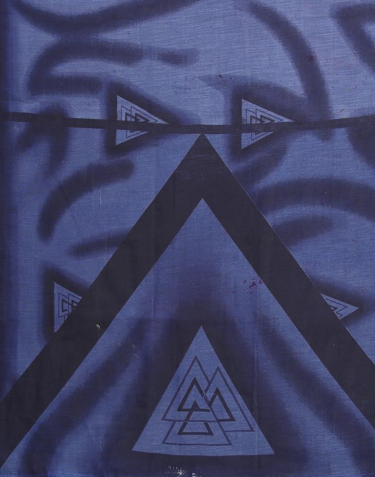 Navy Blue Cotton Saree | Sudathi