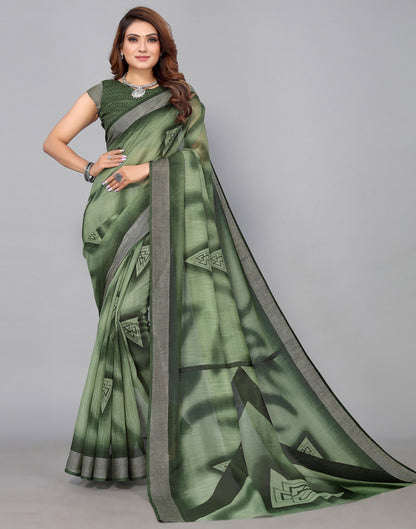 Green Cotton Saree | Sudathi
