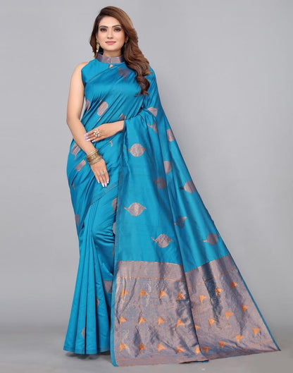 Blue Banarasi Silk Saree | Sudathi