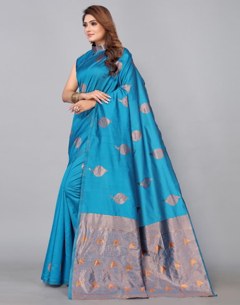 Blue Banarasi Silk Saree | Sudathi