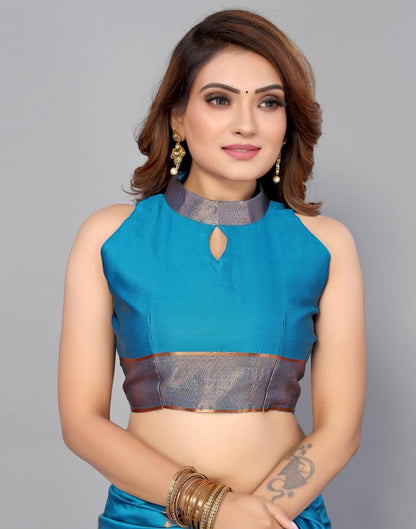 Blue Banarasi Silk Saree | Sudathi