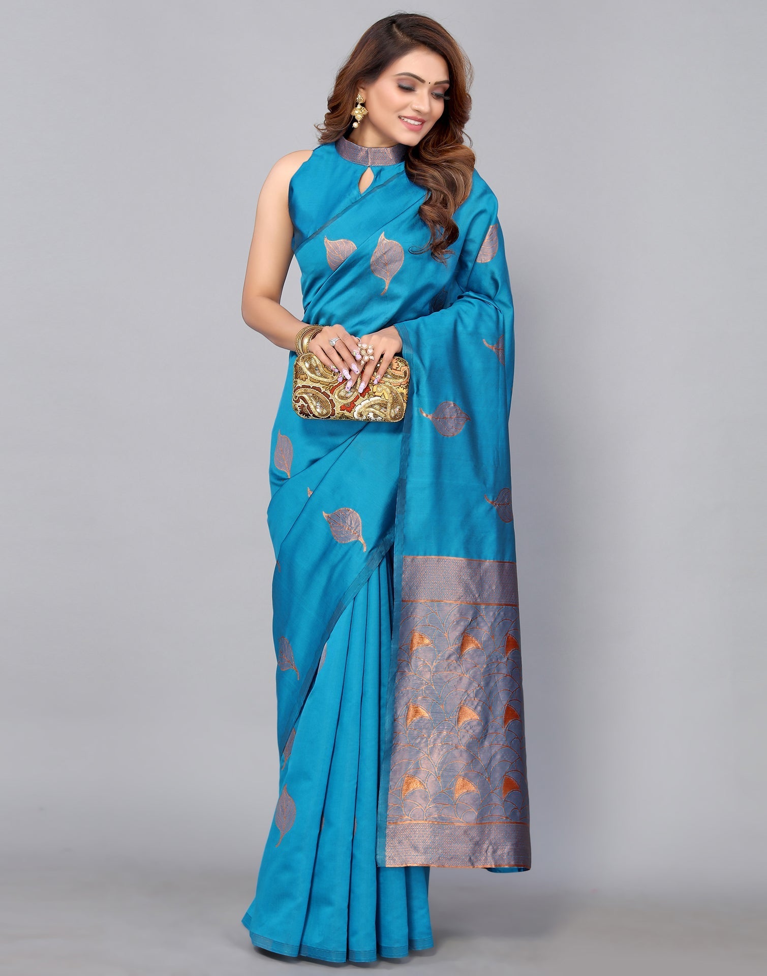 Blue Banarasi Silk Saree | Sudathi