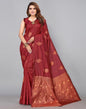 Maroon Banarasi Silk Saree | Sudathi