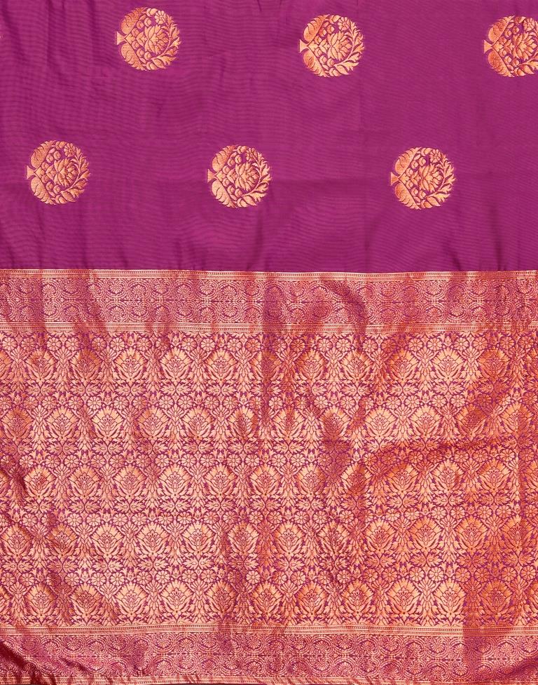 Magenta Banarasi Silk Saree | Sudathi