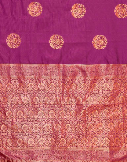 Magenta Banarasi Silk Saree | Sudathi