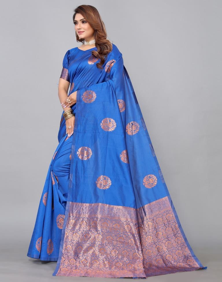 Blue Banarasi Silk Saree | Sudathi