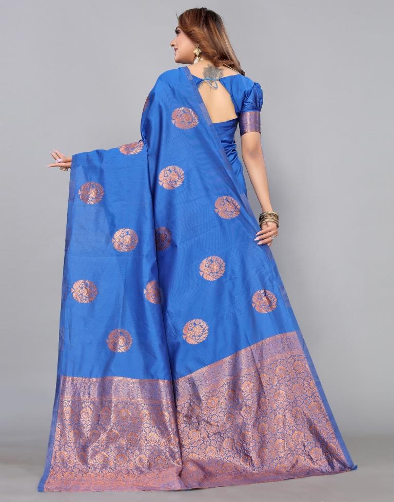 Blue Banarasi Silk Saree | Sudathi