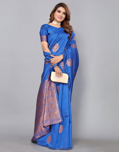 Blue Banarasi Silk Saree | Sudathi