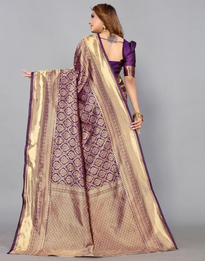 Purple Kanjivaram Silk Saree | Sudathi