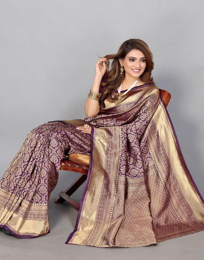 Purple Kanjivaram Silk Saree | Sudathi