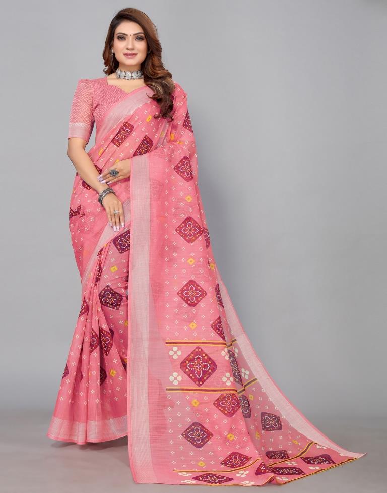 Light Pink Cotton Saree | Sudathi