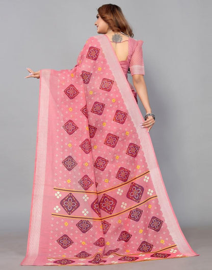 Light Pink Cotton Saree | Sudathi