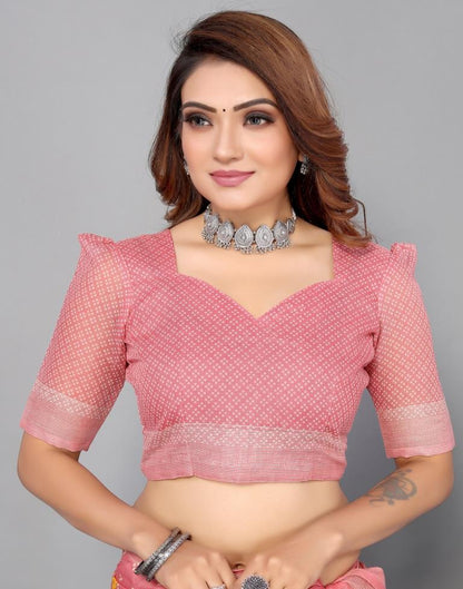 Light Pink Cotton Saree | Sudathi