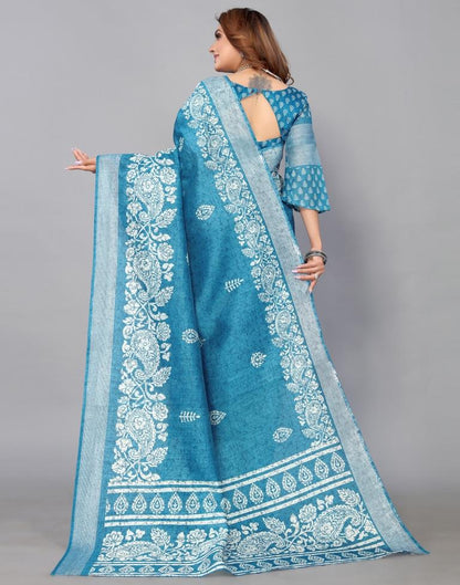 Dark Blue Cotton Saree | Sudathi