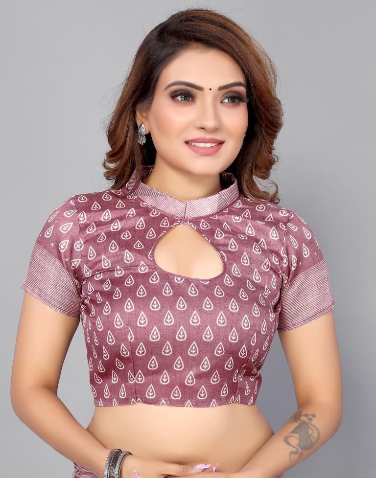 Dusty Pink Cotton Saree | Sudathi