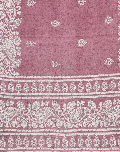 Dusty Pink Cotton Saree | Sudathi