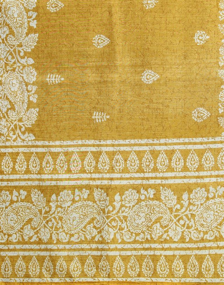 Mustard Yellow Cotton Saree | Sudathi