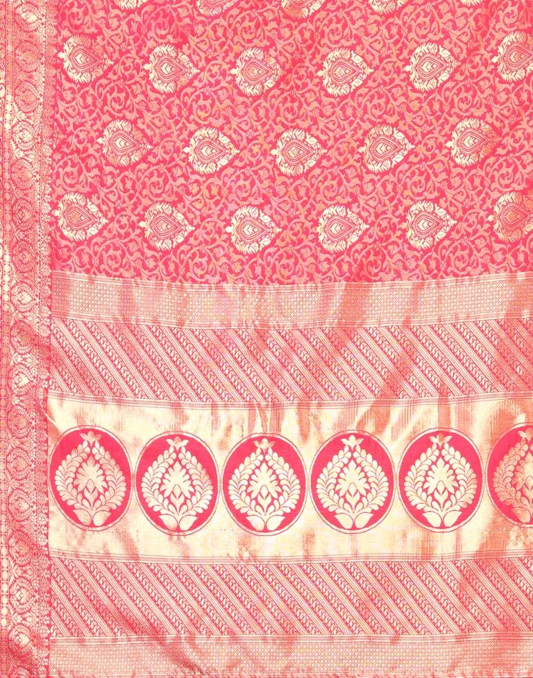 Hot Pink Kanjivaram Silk Saree | Leemboodi