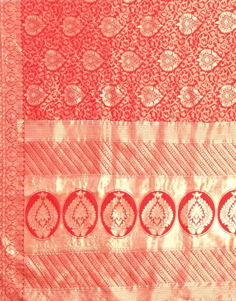 Red Kanjivaram Silk Saree | Leemboodi