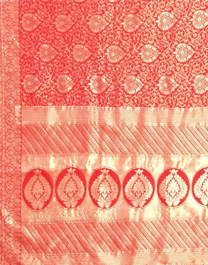 Red Kanjivaram Silk Saree | Leemboodi