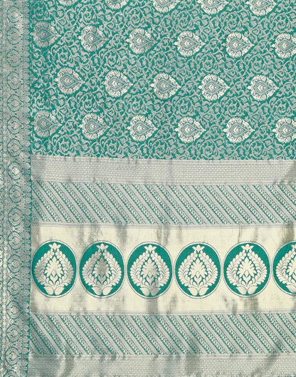 Rama Green Kanjivaram Silk Saree | Leemboodi