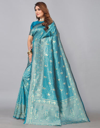 Blue Kanjivaram Silk Saree | Leemboodi