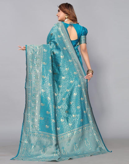 Blue Kanjivaram Silk Saree | Leemboodi