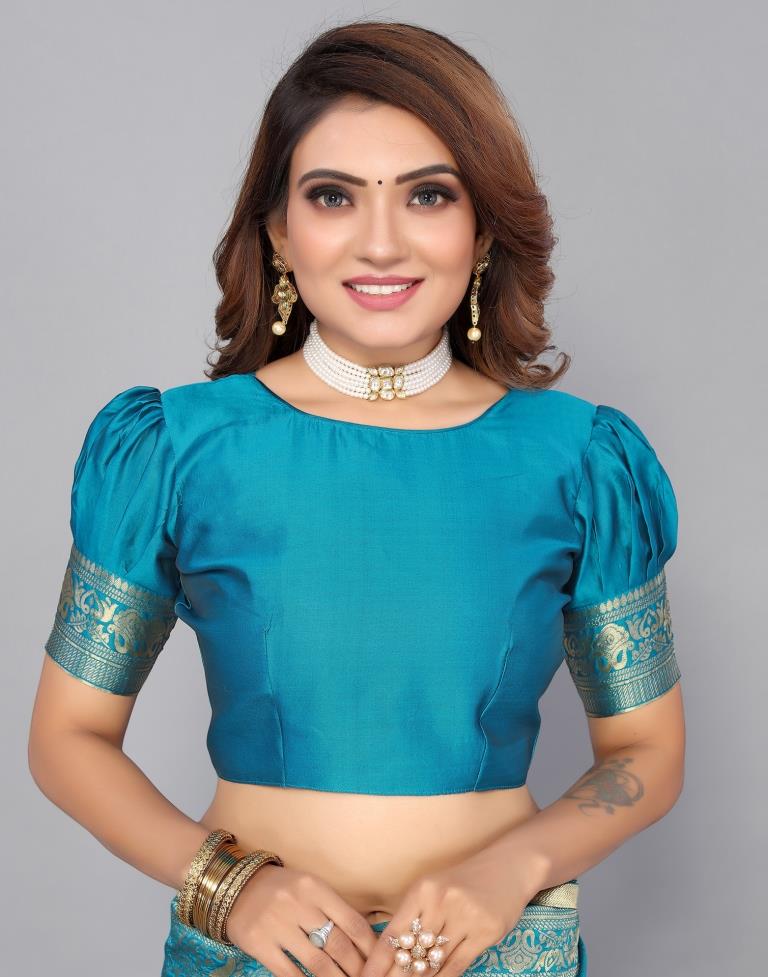 Blue Kanjivaram Silk Saree | Leemboodi