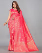 Hot Pink Kanjivaram Silk Saree | Leemboodi