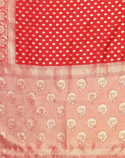 Red Banarasi Silk Saree | Leemboodi