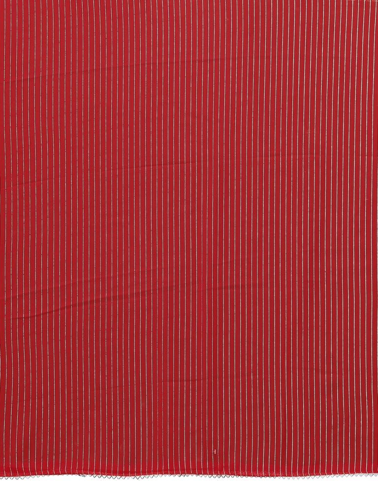 Red Chiffon Plain Saree | Sudathi